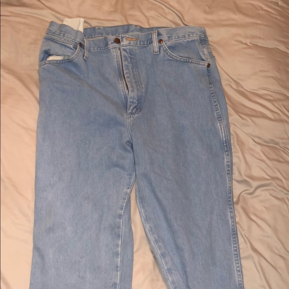 Wrangler white wash jeans 36x36